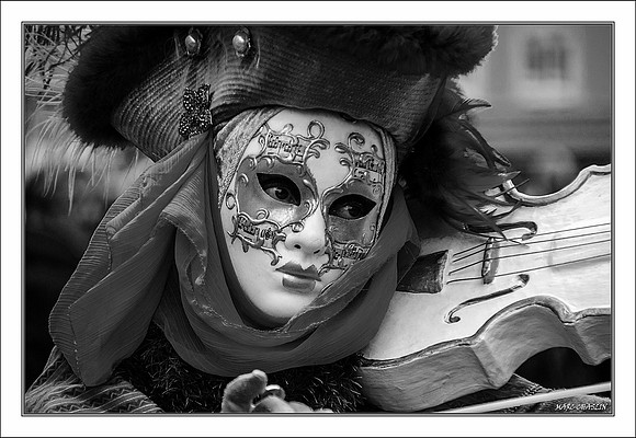 Costumés Vénitiens 2 noir et blanc