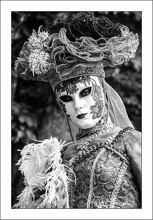 Costumés Vénitiens 2 noir et blanc