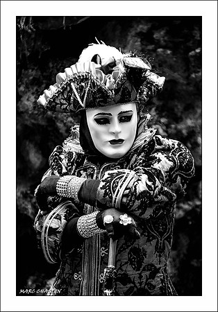 Costumés Vénitiens 2 noir et blanc