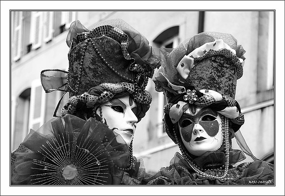 Costumés Vénitiens 2 noir et blanc