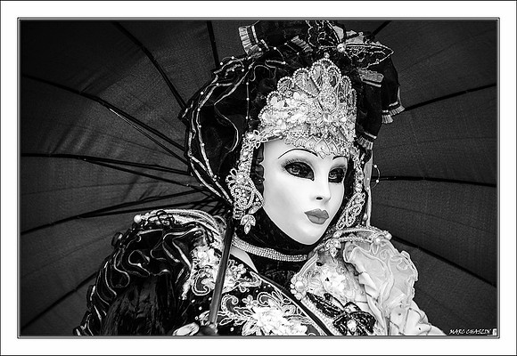 Costumés Vénitiens 2 noir et blanc