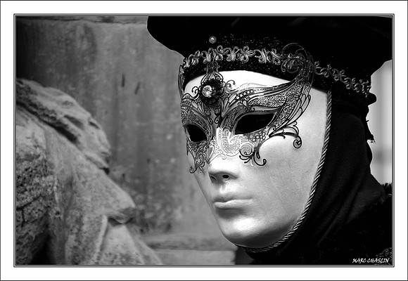 Costumés Vénitiens 2 noir et blanc