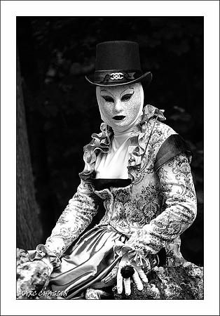 Costumés Vénitiens 2 noir et blanc