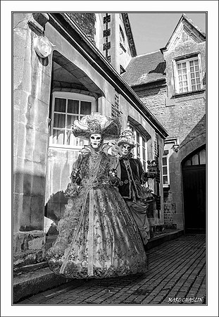 Costumés Vénitiens 2 noir et blanc