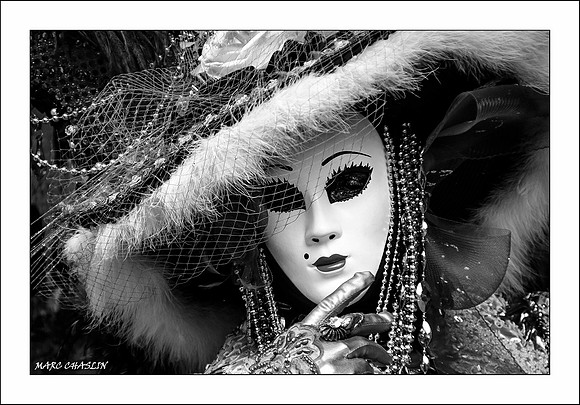 Costumés Vénitiens 2 noir et blanc