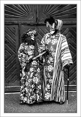 Costumés Vénitiens 2 noir et blanc
