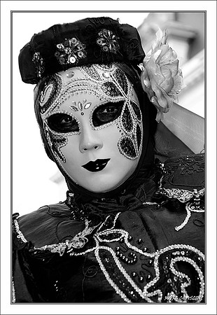 Costumés Vénitiens  noir et blanc