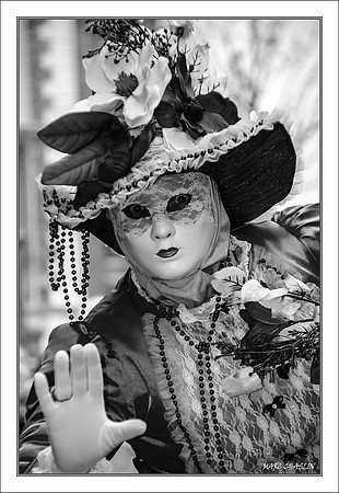 Costumés Vénitiens  noir et blanc