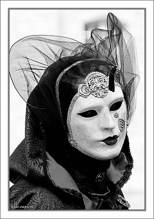 Costumés Vénitiens  noir et blanc