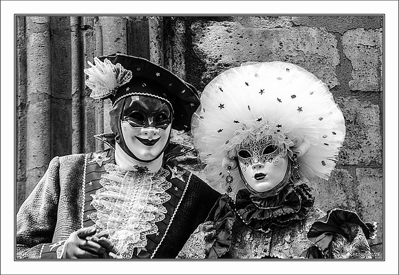 Costumés Vénitiens  noir et blanc