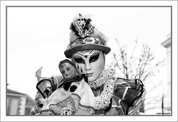 Costumés Vénitiens 2 noir et blanc