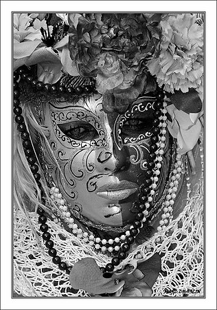 Costumés Vénitiens  noir et blanc