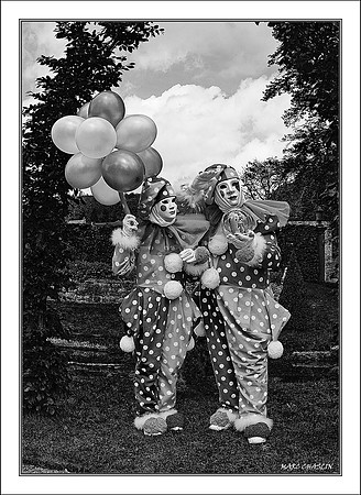 Costumés Vénitiens  noir et blanc