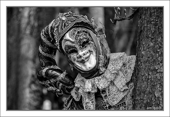 Costumés Vénitiens  noir et blanc